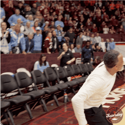 Man In White Shirt On Basketball Court Saturday Night GIF