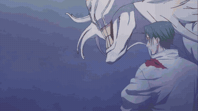 Man In White Shirt Reaching To Man In Blue Shirt GIF