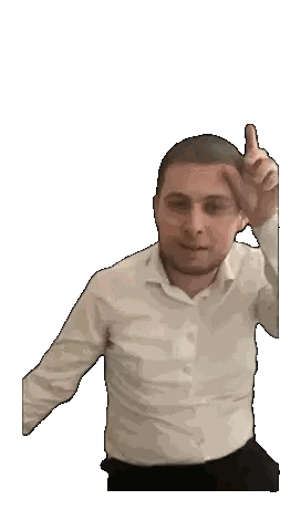 Man In White Shirt Saying Evet Sticker
