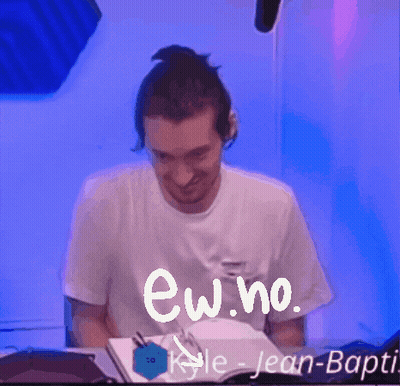 Man In White Shirt Saying Ew No GIF