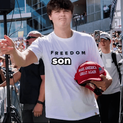 Man In White Shirt Saying Freedom Son GIF