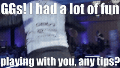 Man In White Shirt Saying GGs I Had A Lot Of Fun Playing With You Any Tips GIF