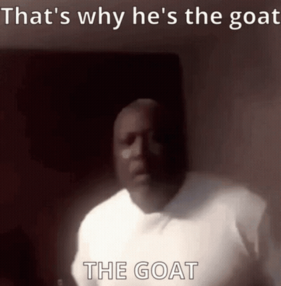 Man In White Shirt Saying He's The Goat GIF