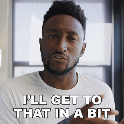 Man In White Shirt Saying I'll Get To That In A Bit GIF