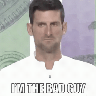 Man In White Shirt Saying I'm The Bad Guy GIF
