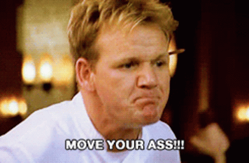Man In White Shirt Saying Move Your Ass GIF
