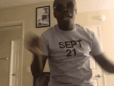 Man In White Shirt Saying Sept 21 GIF
