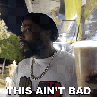 Man In White Shirt Saying This Ain't Bad GIF