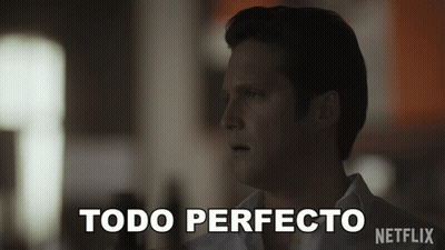 Man In White Shirt Saying Todo Perfecto On Netflix Ad GIF
