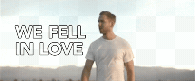Man In White Shirt Saying We Fell In Love GIF