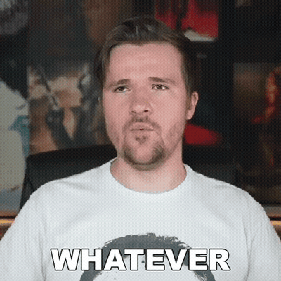 Man In White Shirt Saying Whatever GIF