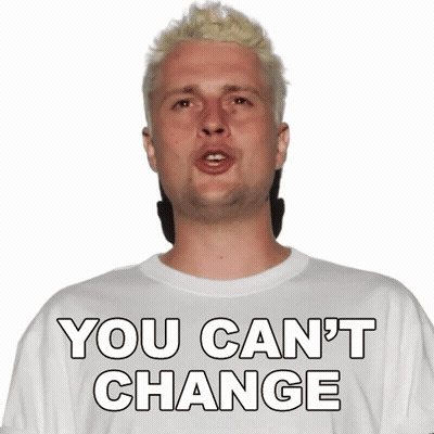 Man In White Shirt Saying You Can't Change GIF