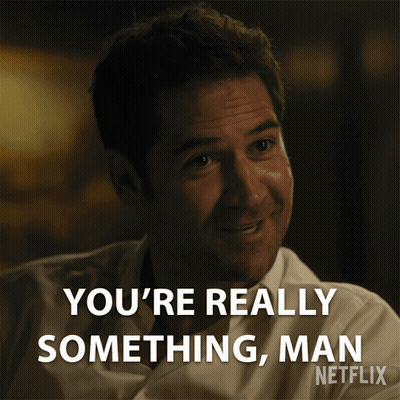 Man In White Shirt Says You're Really Something Man Netflix GIF