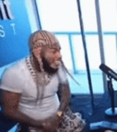 Man In White Shirt Singing GIF