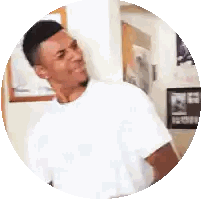Man In White Shirt Smiling Sticker