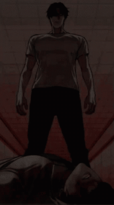 Man In White Shirt Standing Over Lying Man GIF