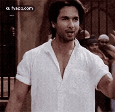 Man In White Shirt Talking To Crowd GIF