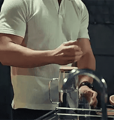 Man In White Shirt Washing Dishes GIF