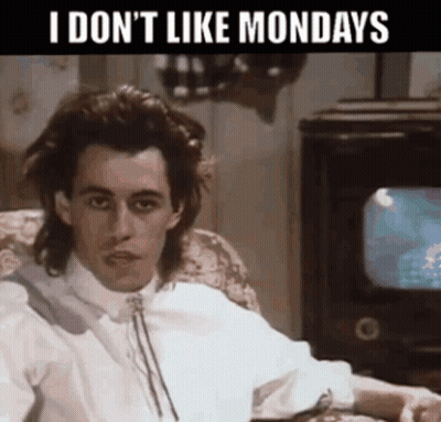 Man In White Shirt Watching TV I Don't Like Mondays GIF