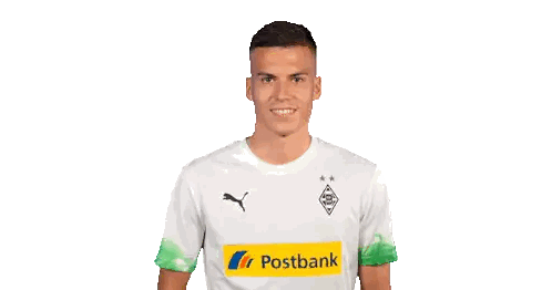 Man In White Shirt With Bank Logo Sticker