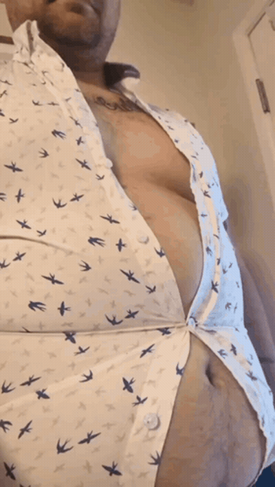 Man In White Shirt With Birds GIF