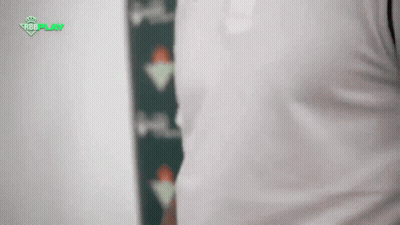 Man In White Shirt With Green Stripe GIF