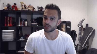 Man In White Shirt With Guitar GIF