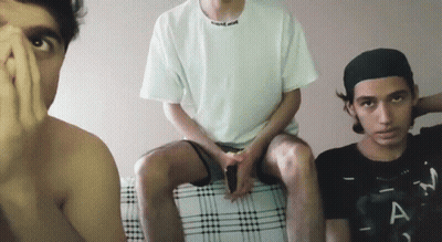 Man In White Shirt With Letter A GIF