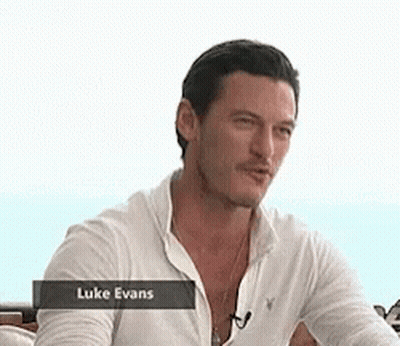 Man In White Shirt With Luke Evans GIF