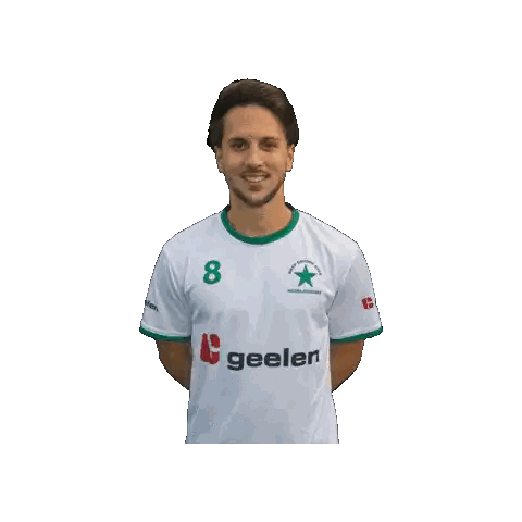 Man In White Shirt With Number 8 And Geelen Sticker