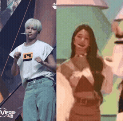 Man In White Shirt With PC Dancing Next To Woman GIF