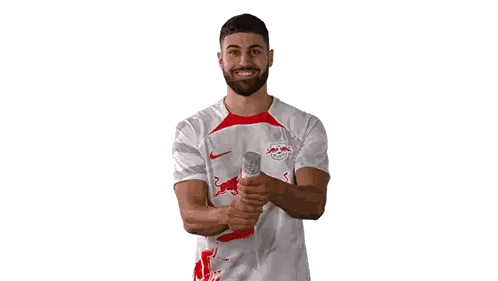 Man In White Shirt With Red Bull Sticker