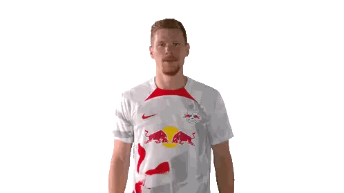 Man In White Shirt With Red Bulls Sticker