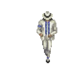 Man In White Suit And Hat Dancing Sticker