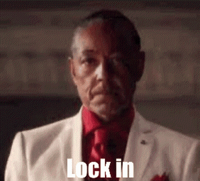Man In White Suit And Red Tie Saying Lock In GIF