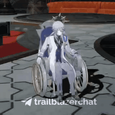 Man In White Suit In Wheelchair GIF