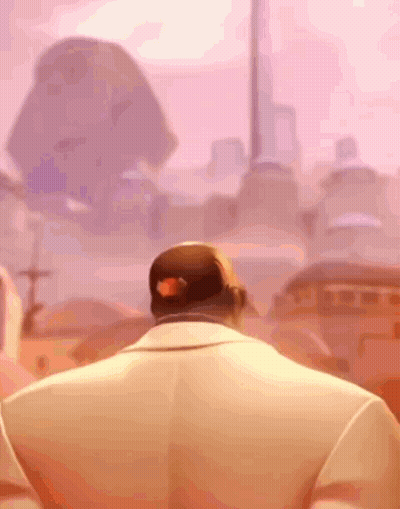 Man In White Suit Pink Background GIF