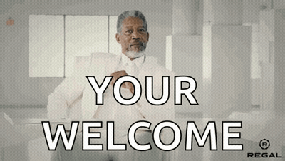 Man In White Suit Saying You Welcome GIF