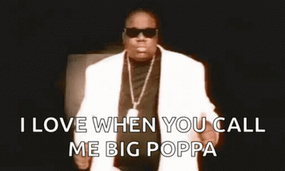 Man In White Suit Sunglasses Saying I Love When You Call Me Big Poppa GIF