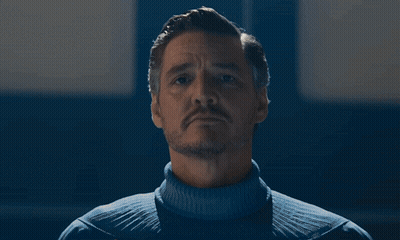 Man In White Sweater Holding Clipboard GIF