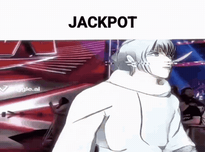 Man In White Sweater Jackpot GIF