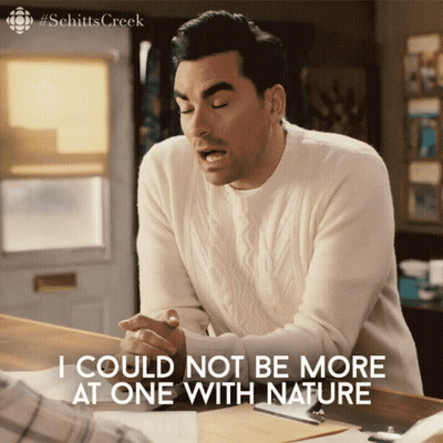 Man In White Sweater Saying At One With Nature GIF