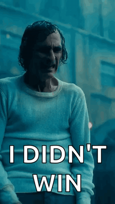 Man In White Sweater Saying I Didn't Win GIF