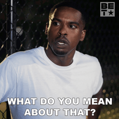 Man In White T-Shirt Asking What Do You Mean GIF