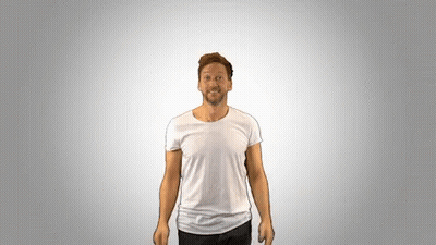 Man In White T-Shirt Making A Face GIF