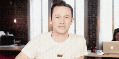 Man In White T-Shirt Saying Yes GIF