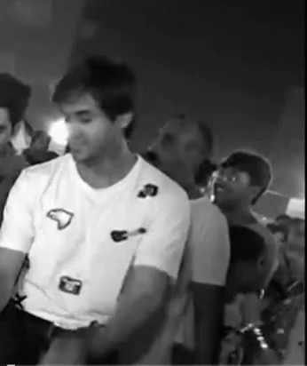 Man In White T-Shirt Standing GIF