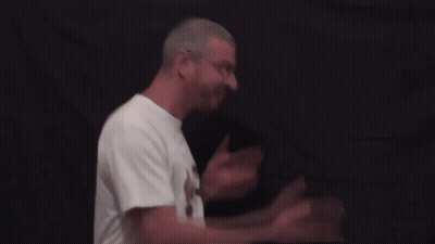 Man In White T-Shirt With Bird GIF