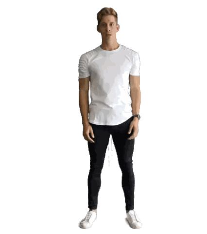 Man In White T-Shirt With Open Mouth Sticker