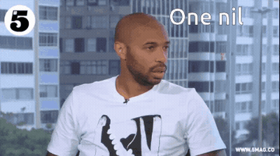 Man In White T-Shirt With Woman Picture Says One Nil GIF